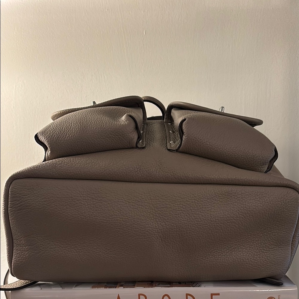 COACH Large Taupe Pebbled Leather Billie Backpack. - Picture 12 of 14